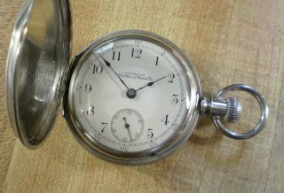 Large 1894 18size Waltham Ps Bartlett Solid Silver Hunter Pocket Watch 17jewels