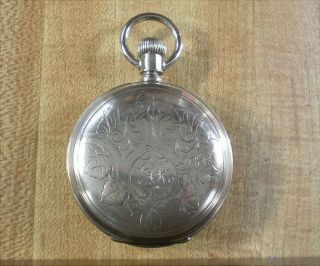 Large 1894 18size Waltham PS Bartlett Solid Silver Hunter Pocket Watch 17jewels 2