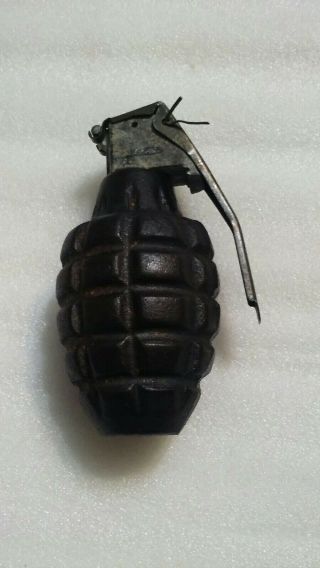 Vintage Dummy Hand Grenade For Practice - Drilled Bottom