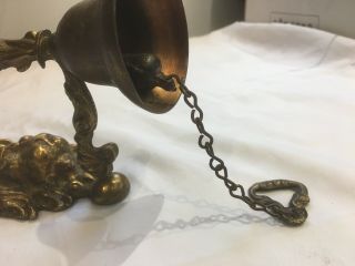 Bespoke Lion Design - 19th Century Hanging Brass Bell - Door Shop 5