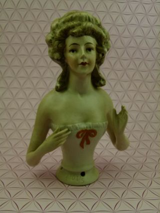 Antique German Half Doll Lady 5 - 3/4 " By Wm.  Goebel