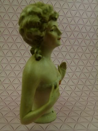 ANTIQUE GERMAN HALF DOLL LADY 5 - 3/4 