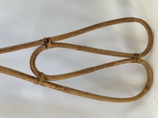 Vintage Cane and Wicker Rug Beater 27” 2