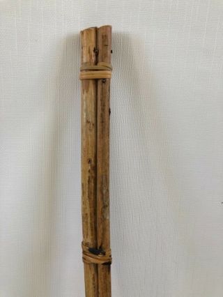 Vintage Cane and Wicker Rug Beater 27” 3