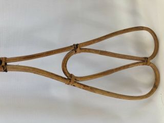 Vintage Cane and Wicker Rug Beater 27” 5