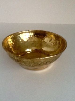 Antique Ottoman Turkish Islamic Large Brass Healing Bowl 5