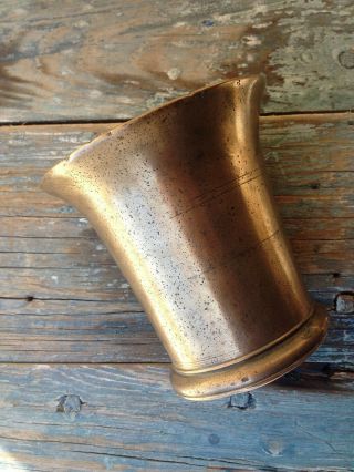 Antique Apothecary Mortar,  Heavy Solid Bell Bronze Lost - Wax Casting