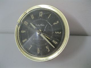 Vintage Baby Ben Westclox Mechanical Wind Up Alarm Clock Pink Case Black Dial