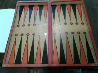 Life Of Hoyle Checker/Backgammon Bookshelf Board Game circa 1900 2
