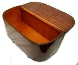 VINTAGE ART DECO WOODEN BLANKET BOX OTTOMAN STORAGE IDEAL UPCYCLING PROJECT 2