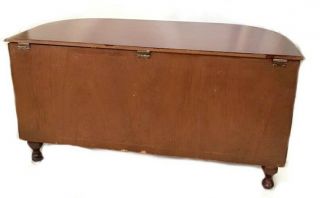 VINTAGE ART DECO WOODEN BLANKET BOX OTTOMAN STORAGE IDEAL UPCYCLING PROJECT 5