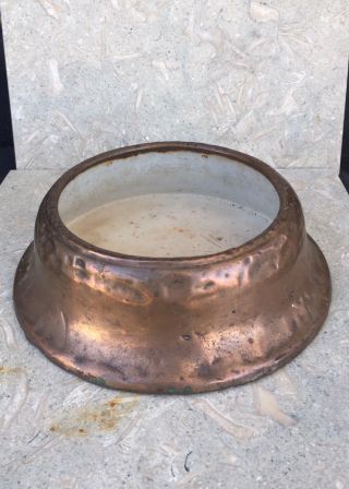 Antique Copper Clad Metal Bowl Arts And Crafts Period Rare
