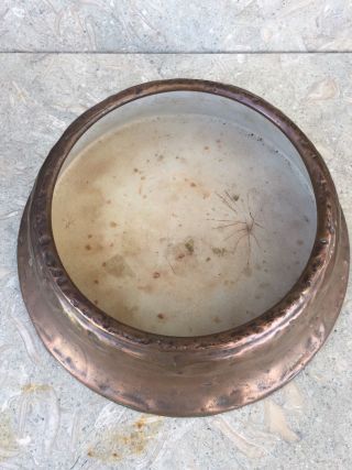 Antique Copper Clad Metal Bowl Arts and Crafts Period Rare 2