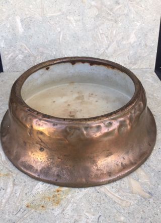 Antique Copper Clad Metal Bowl Arts and Crafts Period Rare 3
