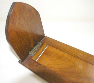 Antique Victorian walnut folding book slide brass & bone detailing,  secured shut 4