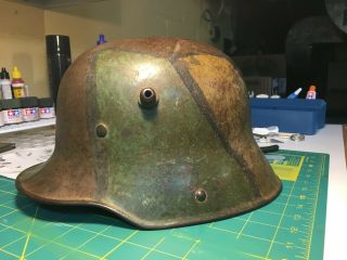Complete German M1917 Helmet With Camo