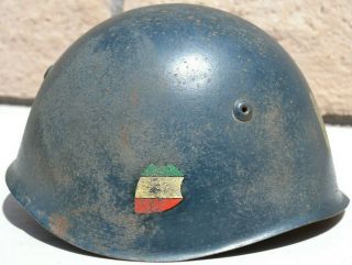 ITALIAN HELMET M33 INSIGNIA ITALY WW2 MODEL 1933 ARSENALE TORINO STAMP 2