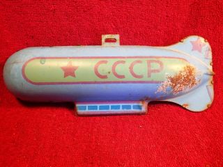 Scarce - Tin Toy Cccp Red Star Zeppelin Soviet Russia Russian Kiev Zavod Vatutina