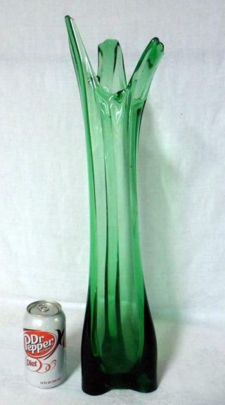 Chalet Mid Century Modern Swung Art Glass Floor Vase
