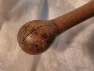 Antique Wooden Juggling Pin Vintage Early 1900s 16 - 3/4 Inches Circus Bowling Pin 2