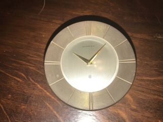 Vintage Tiffany & Co.  Bronze 8 Day Paperweight Desk Clock.  Runs Beautifully