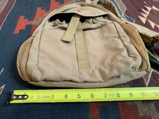 Small Army Style Tan Canvas Backpack Child Adult Vintage Rustic Look Fashion CL 5