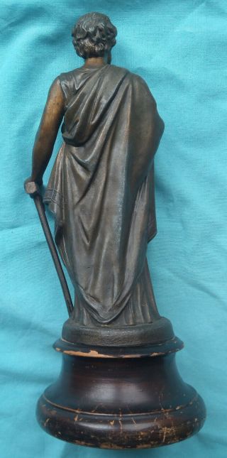 RARE 19 th CENTURY BRONZE STATUE OF A MAN WITH AN AXE RELIGIOUS BIBLICAL 2