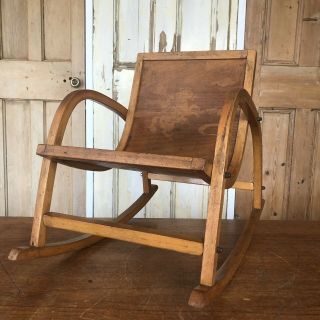 Antique Vintage Child Bentwood Rocking Chair Children’s Chair Kids Chair