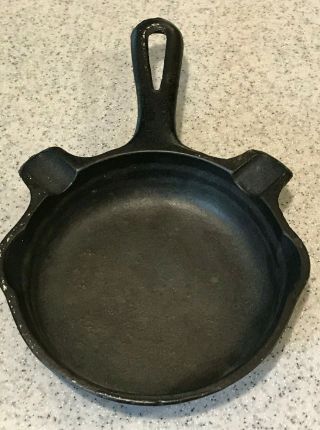 Griswold Quality Ware Miniature Cast Iron Frying Pan Ashtray 3