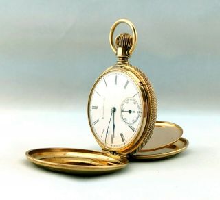 1884 Illinois Watch Co.  Tests 7 - 8k Gold Case Bwc Co.  Case Women 