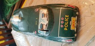 1950s Marx Dick Tracy Tin Wind - Up Battery Op Police Dept.  Squad Car No.  1