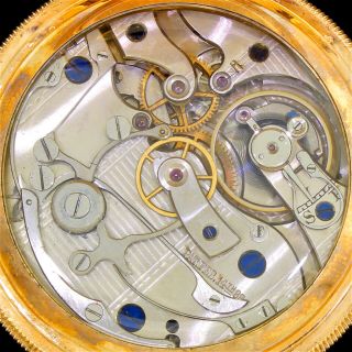 Antique Fancy Dial Single Button Chronograph Pocket Watch 1890 ' s Heuer? Runs NR 4