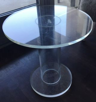 Vintage Mid Century Modern Lucite Acrylic Side/end Table