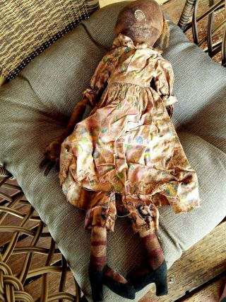 OOAK Primitive Artist Made Cloth Rag PRETTY IN PINK ANNIE by MUSTARD SEED ORIGS 5