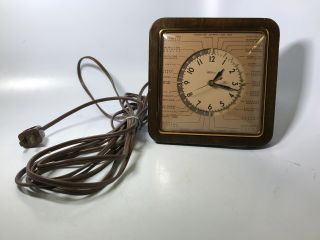 Vintage Retro Telechron Electric World Clock Model No 8f03