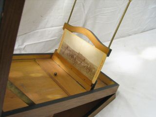 Antique Stereographoscope Stereocard Viewer Wood Burl Stereoview Card 4