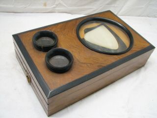Antique Stereographoscope Stereocard Viewer Wood Burl Stereoview Card 7