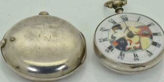 UNIQUE Qing Dynasty Chinese Verge Fusee pair case silver pocket watch c1804 6