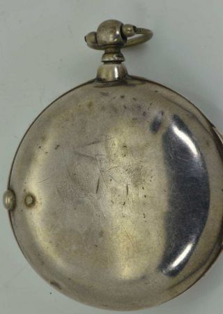 UNIQUE Qing Dynasty Chinese Verge Fusee pair case silver pocket watch c1804 8
