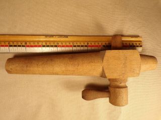 Antique Wood Wooden Beer Whiskey Barrel Tap Spigot Spout Handle Keg Bung 5