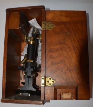 Antique Vintage C.  Reichert Wien Microscope Box No.  15864