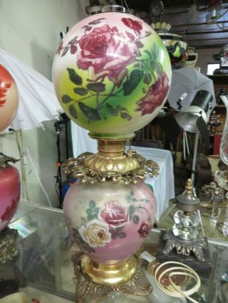 Vintage All Gone With The Wind Lamp - Has Damage -