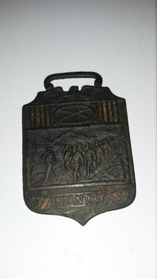 Spanish American War Era Infantry Fob/medal