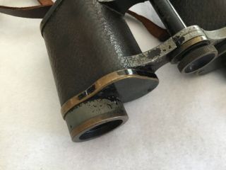 Antique Carl Zeiss Fussartillerie DF 8X Binoculars Case w/ Compass 5