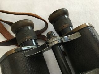 Antique Carl Zeiss Fussartillerie DF 8X Binoculars Case w/ Compass 7