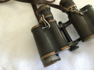 Antique Carl Zeiss Fussartillerie DF 8X Binoculars Case w/ Compass 8