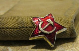 2 Two Soviet Russia Cold War Era Pilotka Overseas Caps With Badges