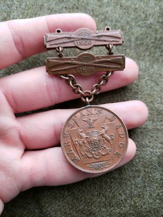 Us Army Spanish American War Pennsylvania National Guard Marksman Medal
