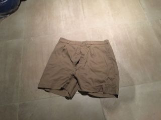Khaki Shorts,  Military French,  Pre Washed,  Old Stock,  38/39,  100 Cotton