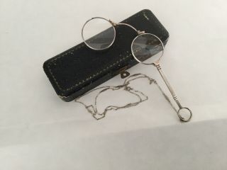 900 Silver Lorgnette Glasses 1920 